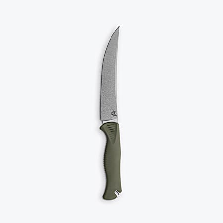 Meatcrafter® Olive Santoprene 6 in Trailing Point Fixed Blade Knife
