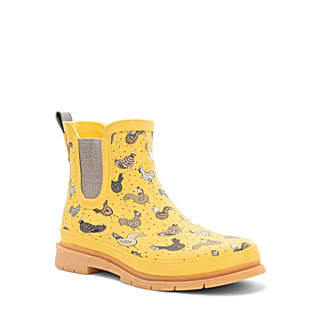Women's Yellow Hen Frenzy Chelsea Boots