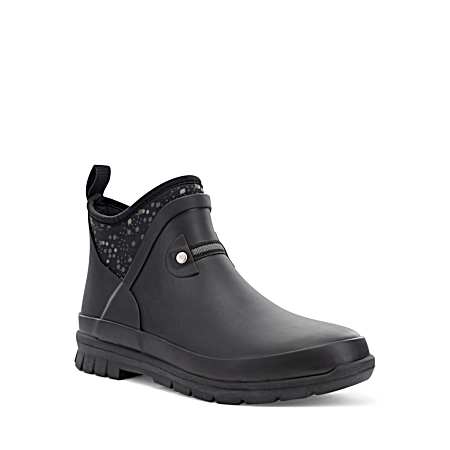 Women's Black Instorm Neoprene Ankle Rain Boots