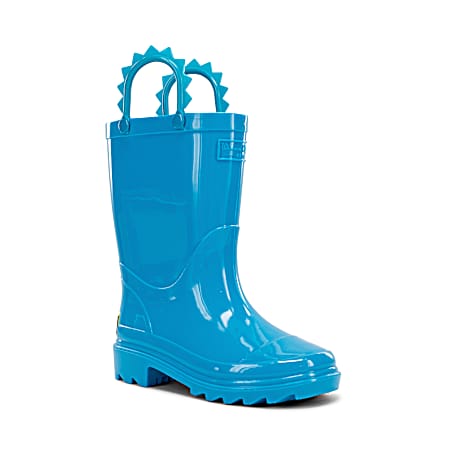 Kids' Blue Neon Rain Boots