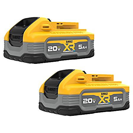 DEWALT POWERSTACK™ 20V MAX* 5.0 Ah Battery - 2 Pk