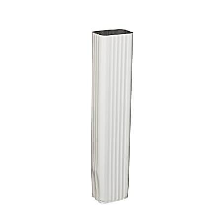 2 in. x 3 in. x 10 ft. White Aluminum Downspout