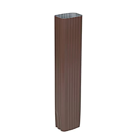 2 in. x 3 in. x 10 ft. Brown Aluminum Downspout