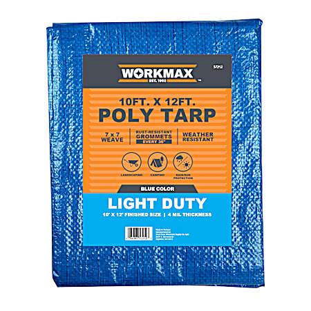 10 ft x 12 ft Blue Light Duty Poly Tarp
