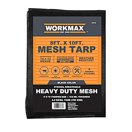 Black Heavy Duty 10.5 Mil Mesh Tarp