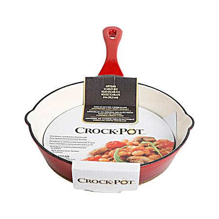 Artisan 8 Inch Enameled Cast Iron Skillet - Scarlet Red