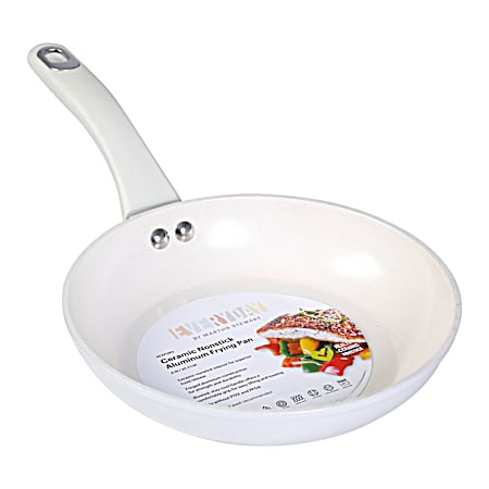 8 in Ceramic Non-Stick Aluminum Frying Pan - Linen
