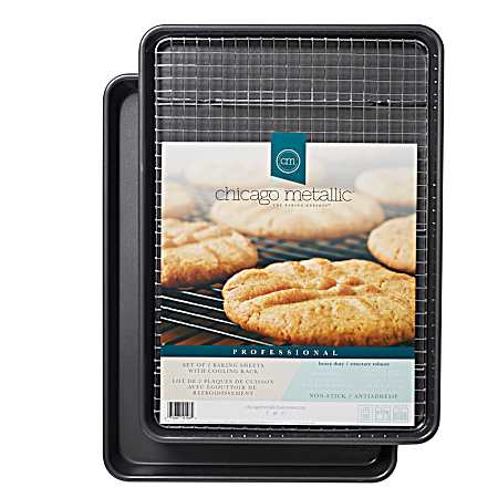 Set of 2 Baking Sheets with Cooling Rack