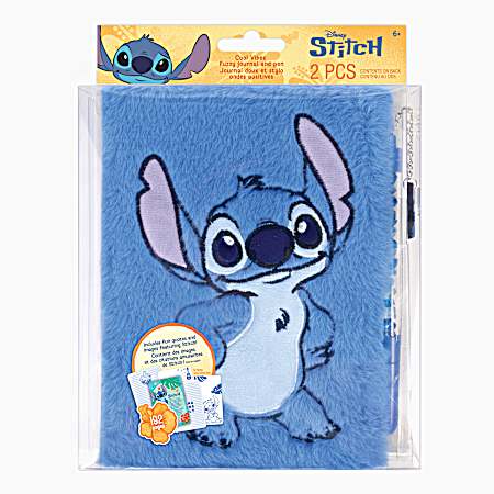 Stitch Cool Vibes Fuzzy Journal and Pen