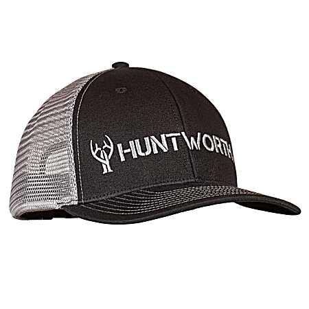 Men's Black/Gray Logo Trucker Cap