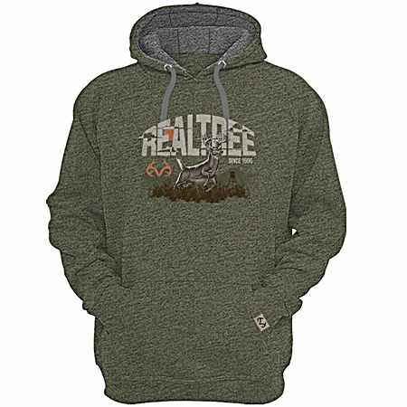 Men's Deep Lichen Light Heather Running Buck Hoodie