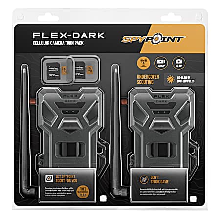 Flex-Dark Gray Cellular Trail Camera - Twin Pack