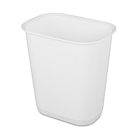3 Gal. Rectangular Wastebasket - White