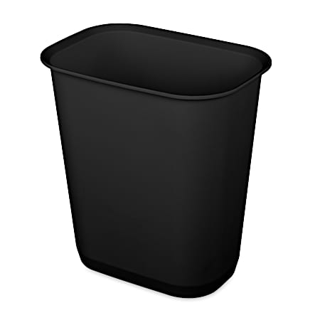 3 Gal. Rectangular Wastebasket - Black