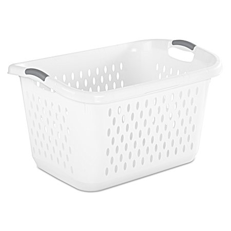 2.7 Bushel White Laundry Basket