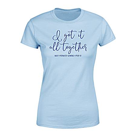 Women's Light Blue All Together Short Sleeve Shirt