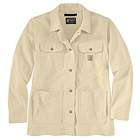 Women's Rugged Flex Canvas Chore Button Front Coat