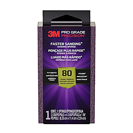 Pro Grade Precision™ Faster Sanding Block Sponge 80 Grit Coarse