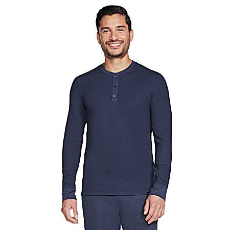 Men's GO KNIT Long Sleeve Waffle Henley