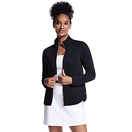 Women's Black Hoodless Hoodie GO WALK Shine Jacket