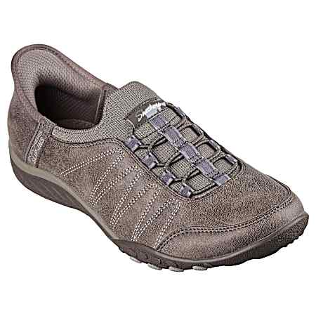 Active Women's Dark Taupe Breathe-Easy Slip-Ins