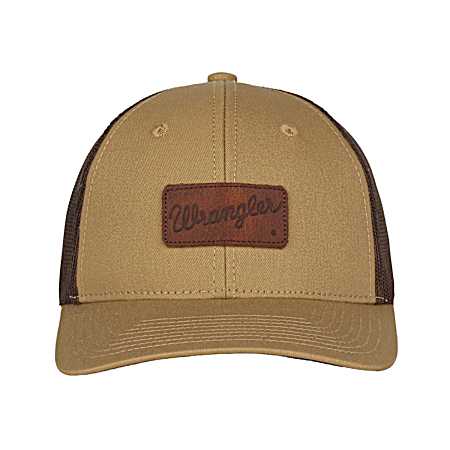 Men's Old Gold/Brown Square Patch Trucker Cap