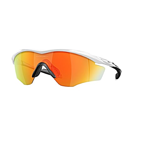 Men's M2 Frame XL Polished White Fire Iridium Sunglasses
