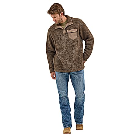 Men's Chocolate Chip Quarter Snap Sherpa Pullover