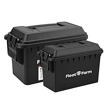 2 Pc. Ammo Box Set, Black