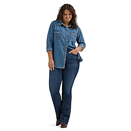 Women's Lacey Wash Bespoke High Rise Bootcut Jeans