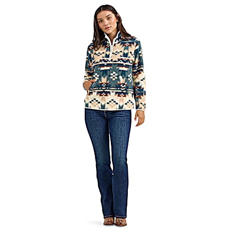 Women's Retro Quarter Zip Sherpa Pullover