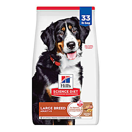 Science Diet Adult 1-5 Large Breed Lamb Meal & Brown Rice Dry Dog Food, 33 lbs