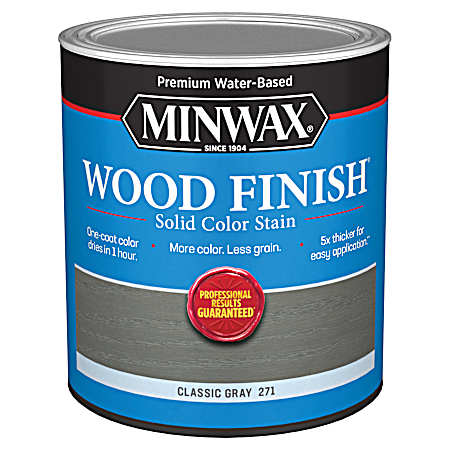 1 qt. Interior Wood Finish Solid Color Stain, Classic Gray