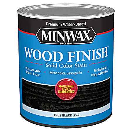1 qt. Interior Wood Finish Solid Color Stain, True Black
