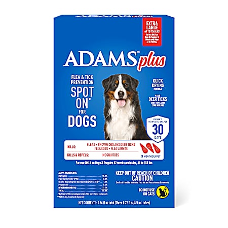 X-Large Flea & Tick Prevention Spot On for Dogs - 3 Pk
