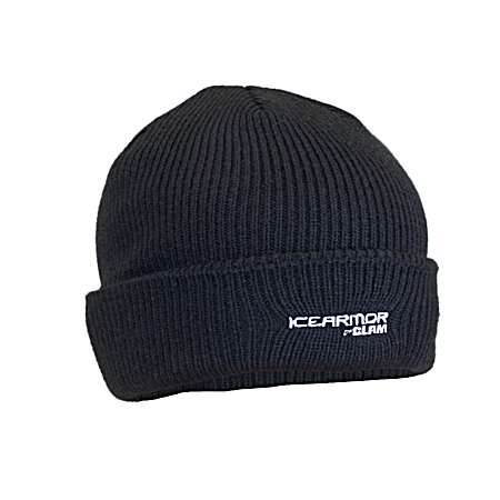 Men's Black Skull Knit Beanie