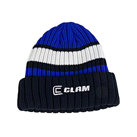 Adult Blue/Black Knit Stocking Cap