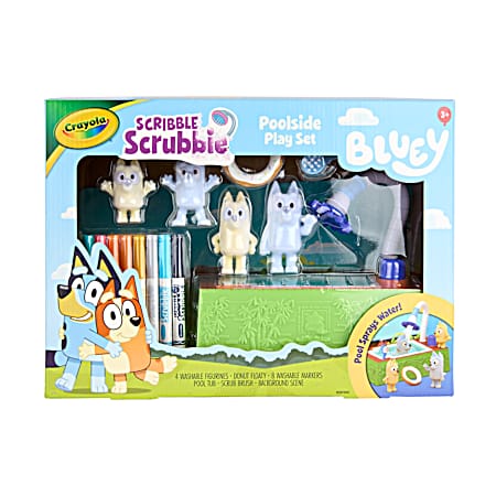 Scribble Scrubbie Bluey Poolside Playset
