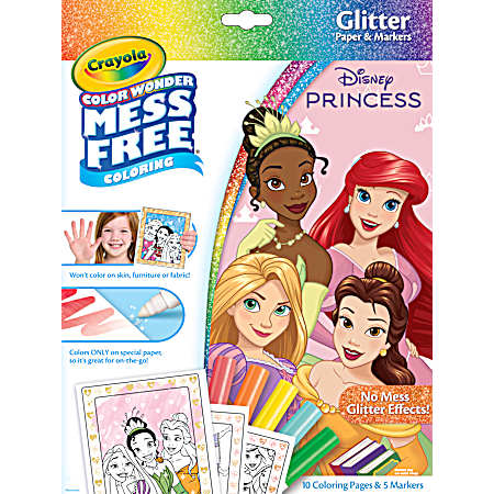 Disney Princesses Color Wonder Glitter Set
