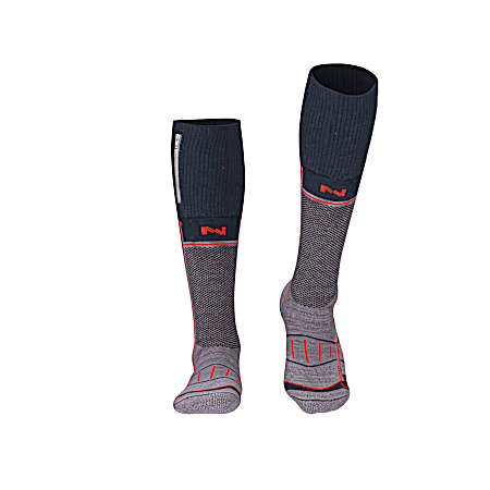 Men's Grey Wool Blend Heated Socks