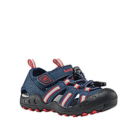 Boys' Navy/Red Crab Sandals