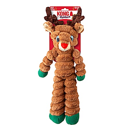 Holiday Shakers Crumples Reindeer Dog Toy XL Brown