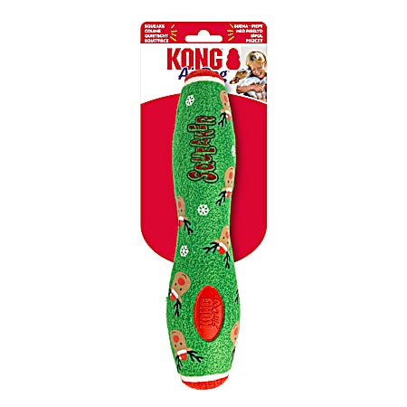 Holiday AirDog Squeaker Stick Dog Toy, Green, Large
