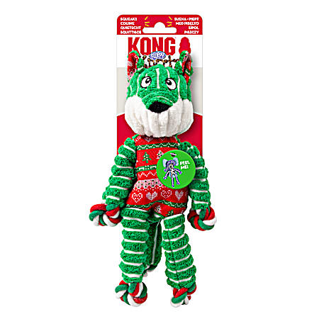 Holiday Floppy Knots Fox Sm/Md Green