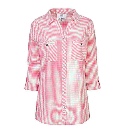 Women's 3/4 Sleeve Seersucker Button Front Shirt