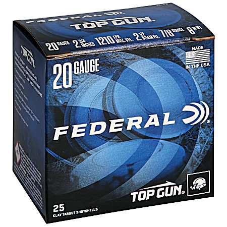 20 Gauge Top Gun Target Load 2-3/4'' 8 Shot Shotshells - 25 Rounds