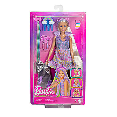 Fun & Fancy Doll & Accessories, Blonde Fashion Doll With Extra-Long Hair & 2 Looks