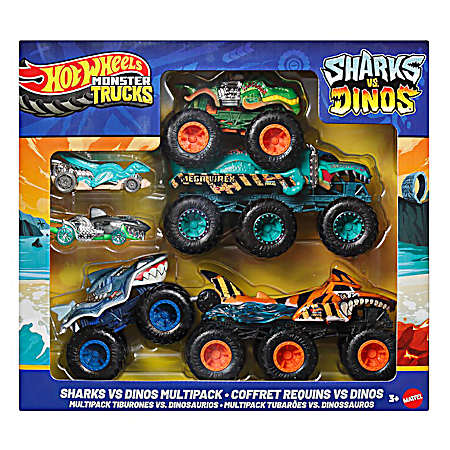 Monster Trucks Sharks vs Dinos Multipack