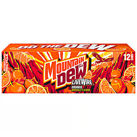 Live Wire 20 oz Orange Soda - 12 Pk