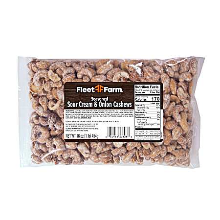 16 oz Seasoned Sour Cream & Onion Cashews
